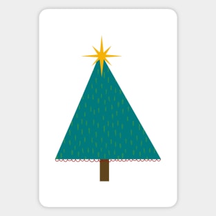 Christmas tree merry and bright holiday seaon Magnet